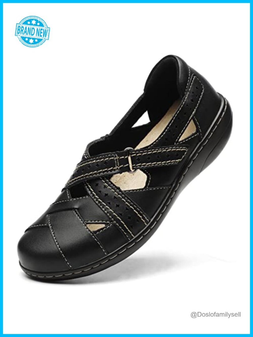 Women's Leather Slip On Loafers Comfort Walking Flats Driving Mocc